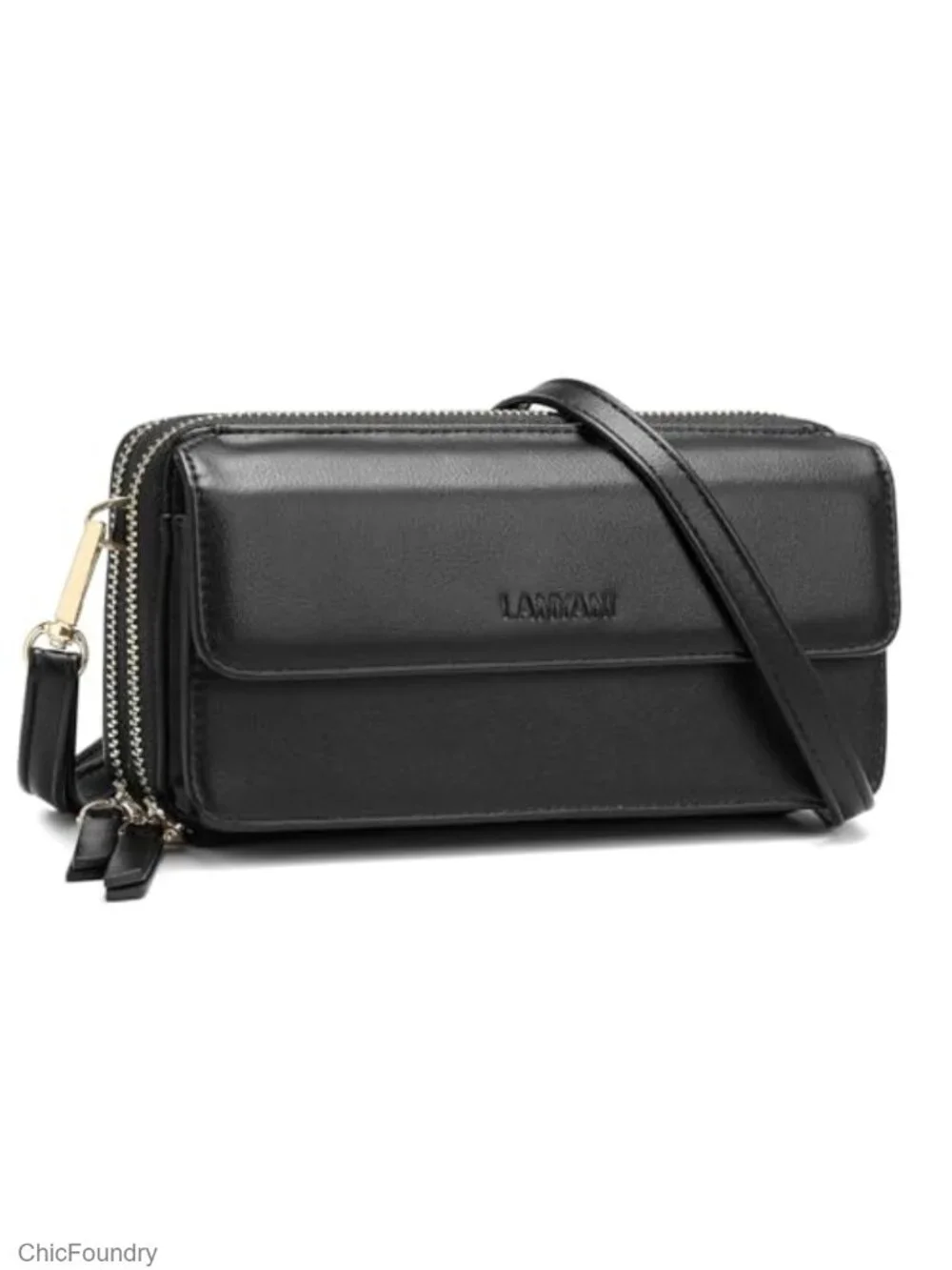 RFID Crossbody Wallet Wristlet Purse with Phone Pocket Vegan Leather